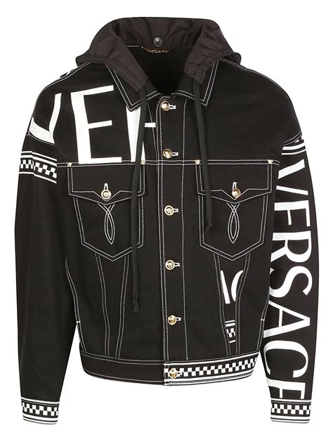 versace tiger jacket|versace black denim jacket.